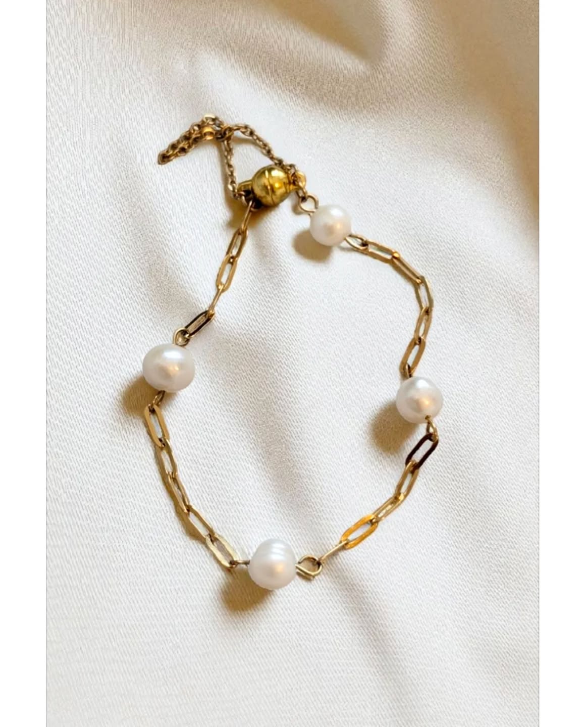 Bracelet Chaîne Trombone Perles