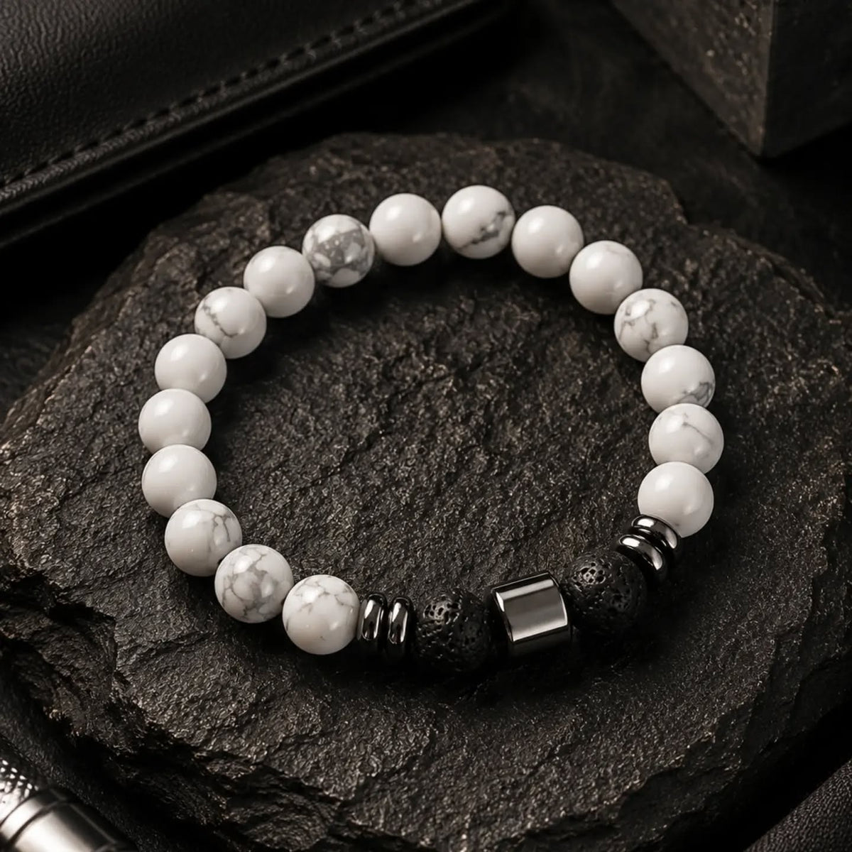 Bracelet Homme Marbre Blanc