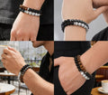 Ensemble de bracelets homme portés au poignet