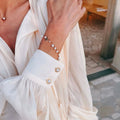 Bracelet Chaîne Fine Perles Pendantes