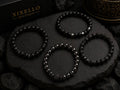 Ensemble 4 Bracelets Homme Noir Absolu