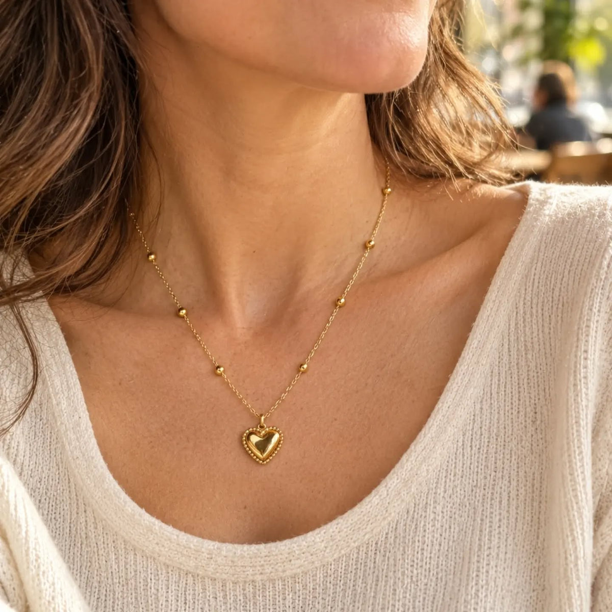 Collier Cœur Doré