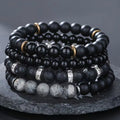 Ensemble 4 Bracelets Homme Nuit Dorée