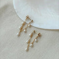 Boucles d'Oreilles Cascade Perles d'Eau Douce