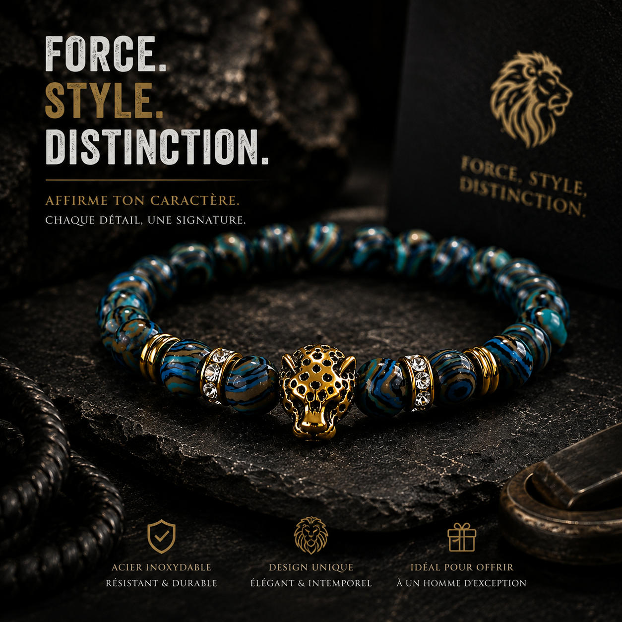 Bracelet Homme Léopard